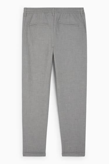 Hommes - Pantalon chino - tapered fit - gris