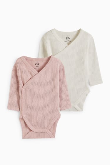 Baby Mädchen - Baby-Wickelbody - rosa