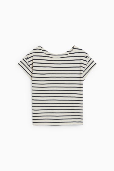 Children - T-shirt - striped - cremewhite