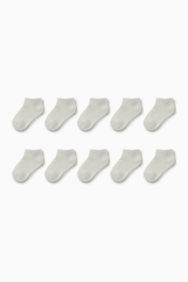 Miminka - Multipack 10 ks - ponožky do tenisek pro miminka - krémově bílá