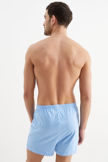 Hommes - Lot de 2 - caleçons - jersey - bleu clair