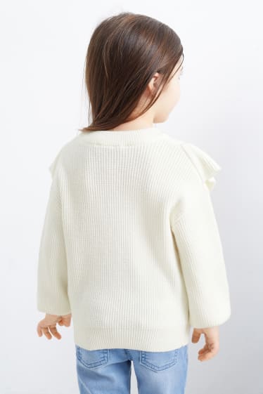 Kinder - Pullover - cremeweiss