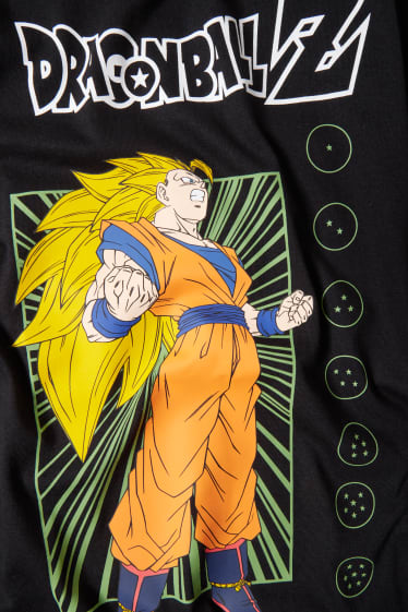 Děti - chlapci - Dragon Ball Z - tričko s dlouhým rukávem - vzhled 2 v 1 - černá
