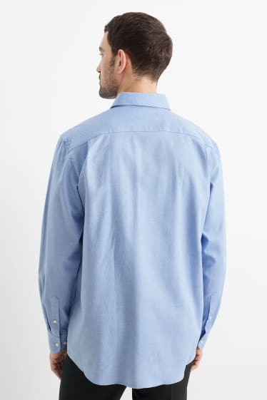 Uomo - Camicia business - regular fit - cutaway - facile da stirare - azzurro