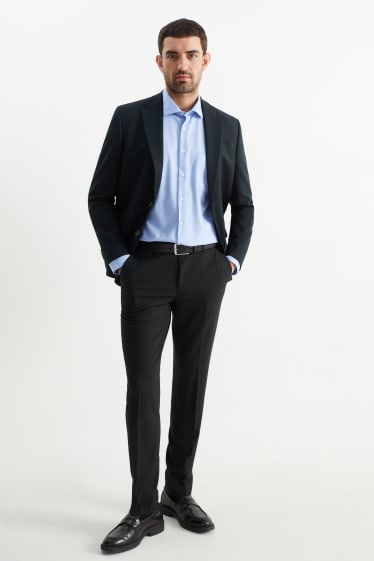Men - Mix-and-match suit trousers - regular fit - Flex - dark gray
