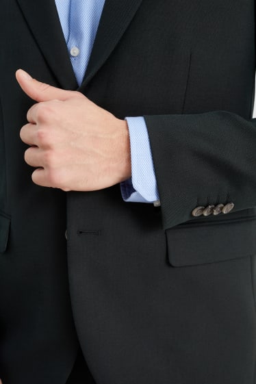 Hommes - Veste de costume - regular fit - Flex - matière extensible - gris foncé