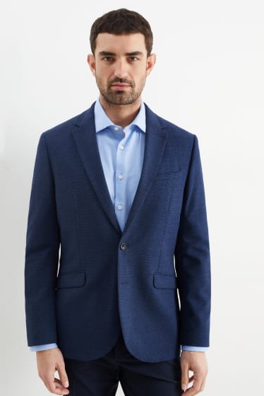 Hommes - Veste de costume - slim fit - Flex - LYCRA® - bleu foncé