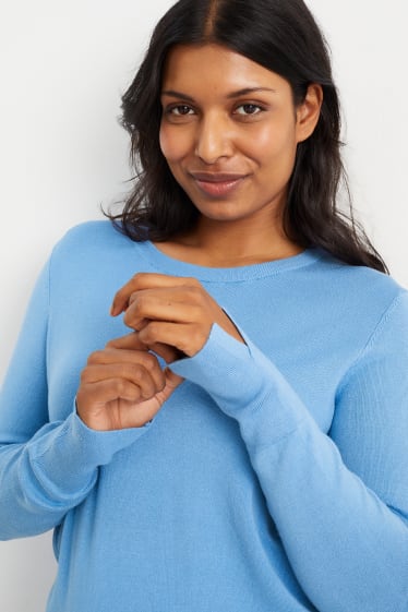 Damen - Pullover - hellblau