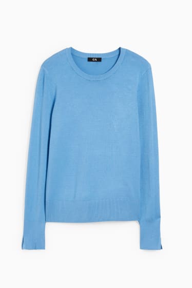 Damen - Pullover - hellblau