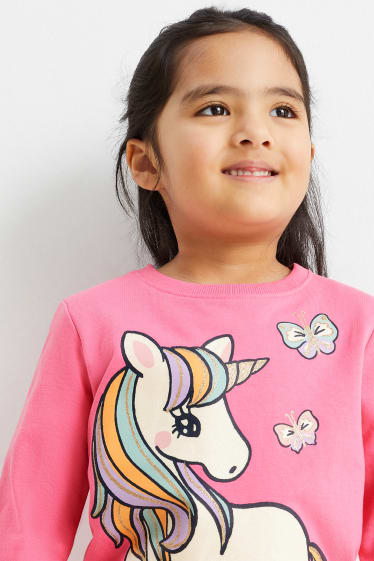Kinder Mädchen - Einhorn - Sweatshirt - pink