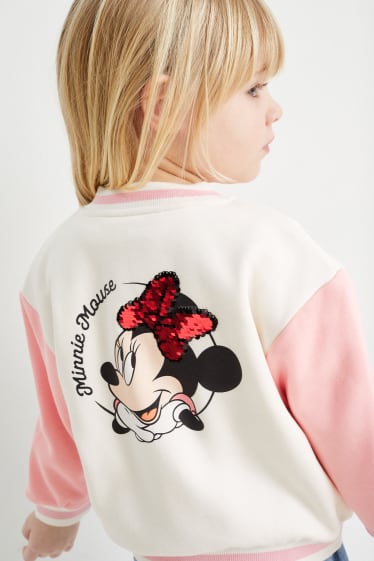 Enfants - Minnie Mouse - veste campus - blanc crème