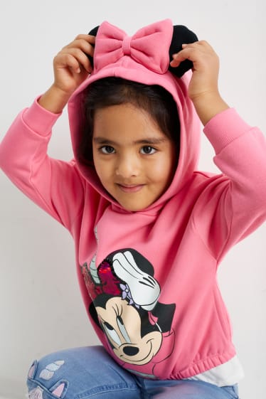 Kinderen - Minnie Mouse - hoodie - fuchsiarood