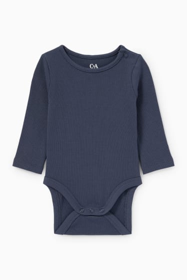 Babys - Meerestiere - Baby-Outfit - 2 teilig - dunkelblau / cremeweiß