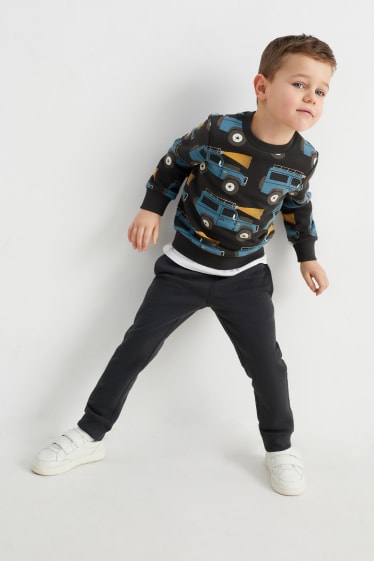 Kinderen - Auto - set - sweatshirt en joggingbroek - 2-delig - zwart