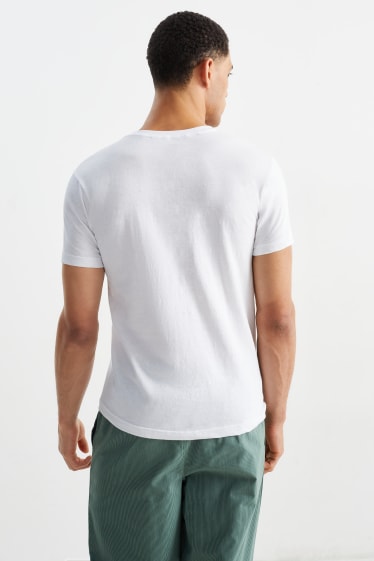 Heren - Set van 3 - onderhemd - naadloos - wit