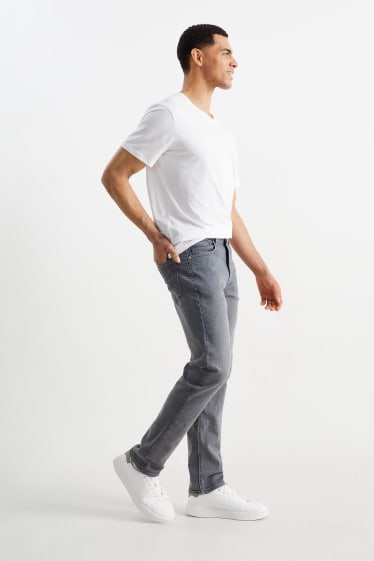 Men - Straight jeans - LYCRA® - denim-gray