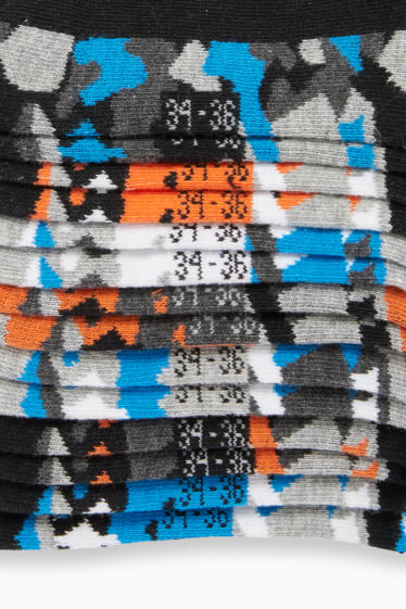 Dětské - Multipack 7 ks - ponožky - se vzorem - černá