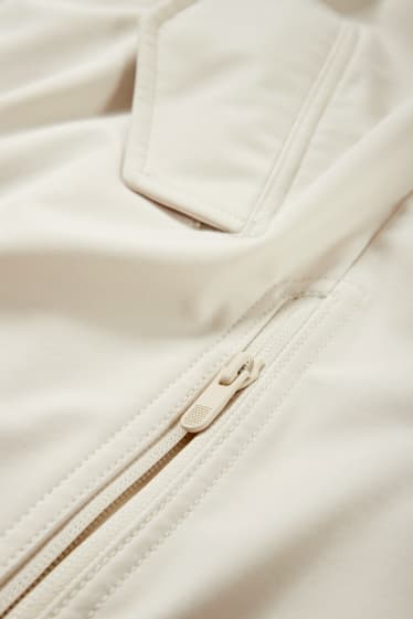 Donna - Cappotto soft shell con cappuccio - 4 Way Stretch - beige chiaro