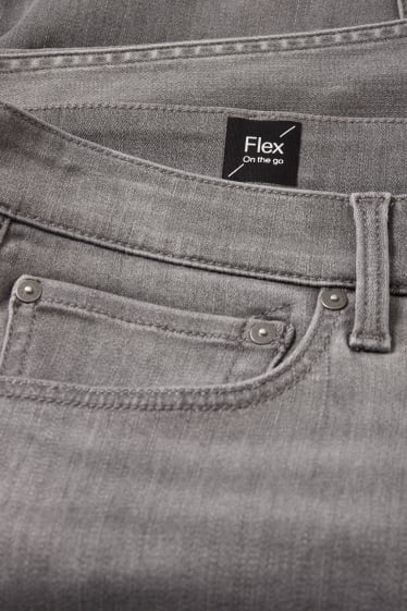 Home - Slim Tapered Jeans - Flex - LYCRA® ADAPTIV - texà gris clar