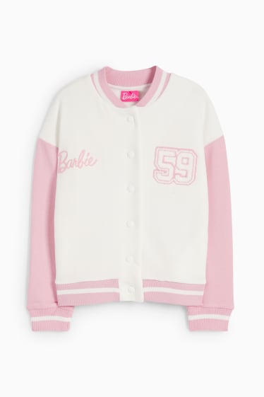 Dětské - Barbie - college bunda - růžová