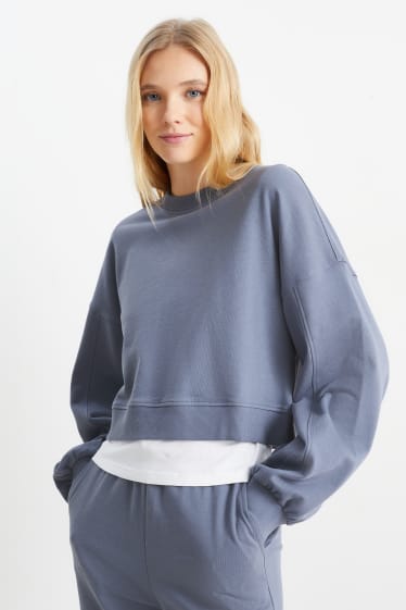 Teens & young adults - CLOCKHOUSE - cropped sweatshirt - blue