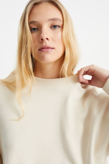 Teens & young adults - CLOCKHOUSE - cropped sweatshirt - cremewhite