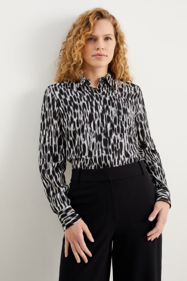 Femei - Bluză - cu model - alb / negru