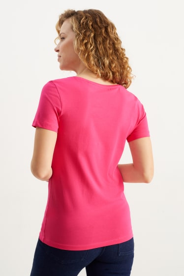 Donna - T-shirt basic - rosa scuro