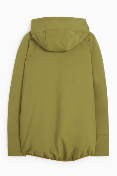 Women - Softshell jacket with hood - 4 Way Stretch - green