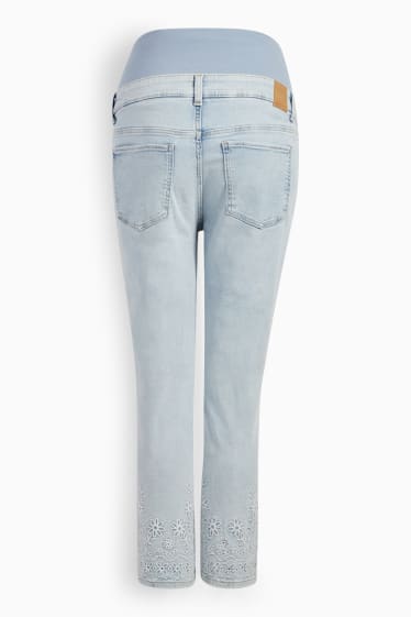 Dámské - Těhotenské džíny - slim jeans - džíny - světle modré