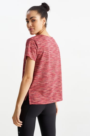 Damen - Funktions-Shirt - UV-Schutz - gemustert - rot