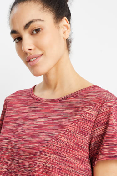 Damen - Funktions-Shirt - UV-Schutz - gemustert - rot