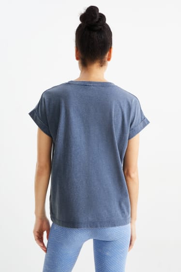 Women - T-shirt - yoga - blue