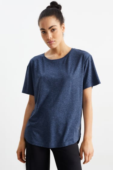 Damen - Funktions-Shirt - blau-melange