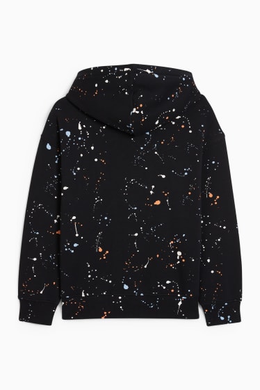Kinderen: jongens - Hoodie - met patroon - zwart
