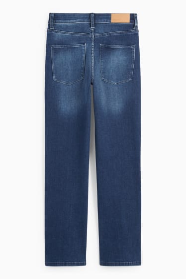 Dames - Straight jeans - high waist - jeansblauw