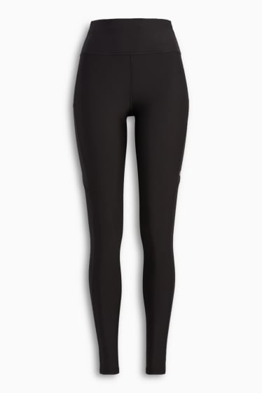 Donna - Leggings sportivi - effetto modellante - 4 Way Stretch - nero