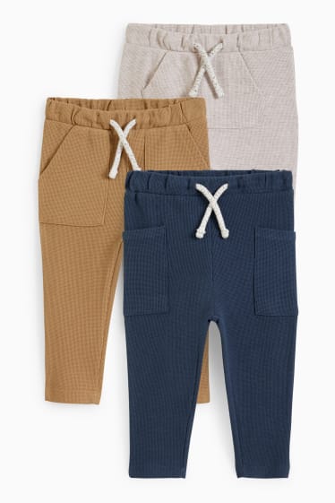 Neonati - Confezione da 3 - pantaloni sportivi per bebè - blu scuro