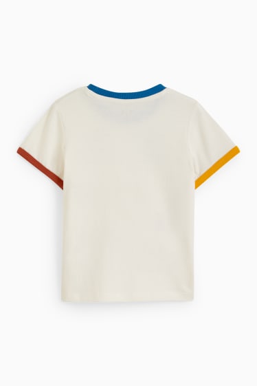 Copii - Dino - tricou cu mânecă scurtă - alb-crem