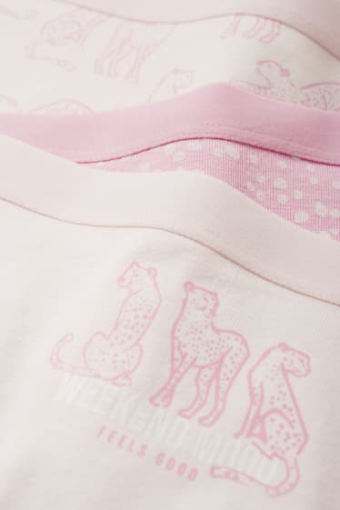 Bambini - Confezione da 3 - leopardo - coulotte - rosa