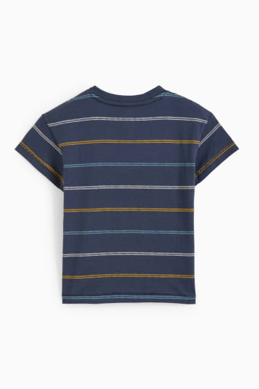 Enfants - T-shirt - à rayures - bleu foncé