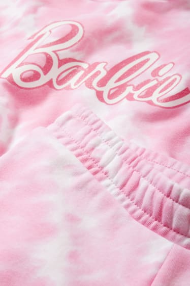Dětské - Barbie - souprava - mikina s kapucí a teplákové kalhoty - se vzorem - růžová