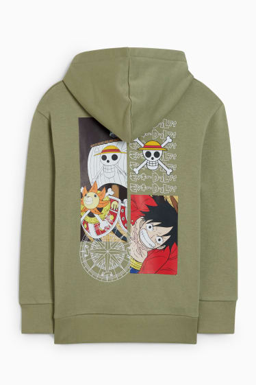 Kinder - One Piece - Hoodie - grün