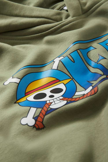 Niños - One Piece - sudadera con capucha - verde