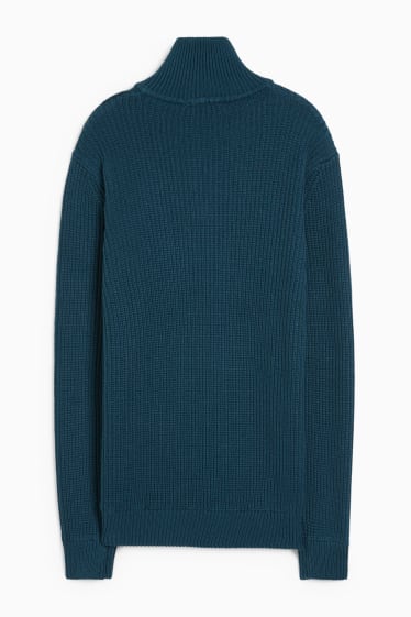 Children Boys - Jumper - ribbed - dark blue