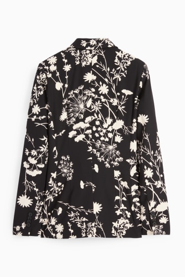 Women - Blazer - regular fit - floral - black