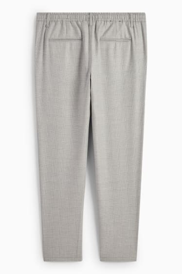 Uomo - Pantaloni chino - a quadretti - grigio chiaro melange