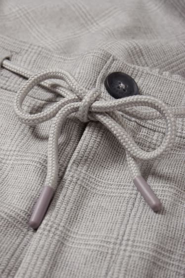 Men - Chinos - check - light gray-melange