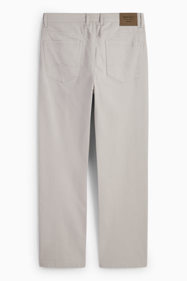 Pánské - Kalhoty - regular fit - se vzorem - světle šedá