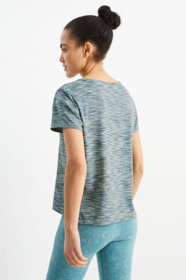 Damen - Funktions-Shirt - UV-Schutz - gemustert - blau